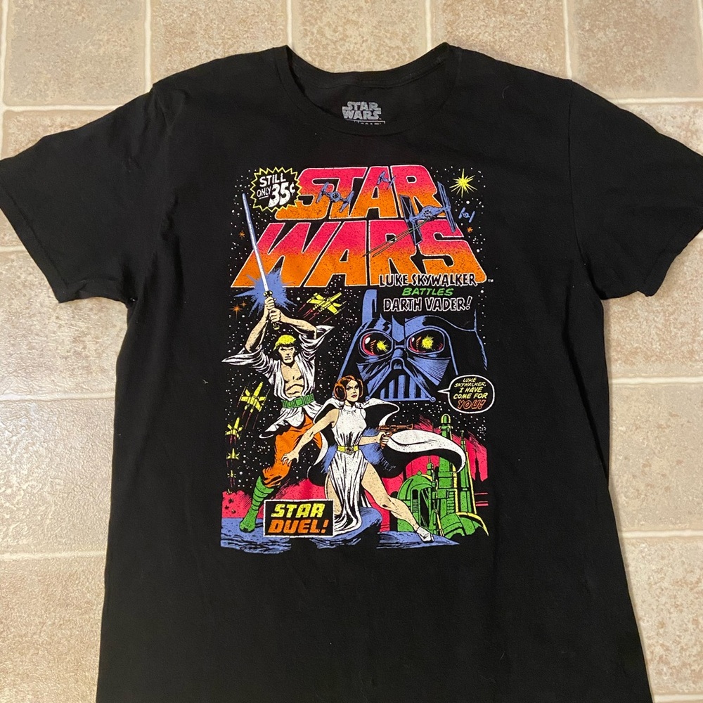 Vintage Mens Large Star Wars Graphic T-Shirt